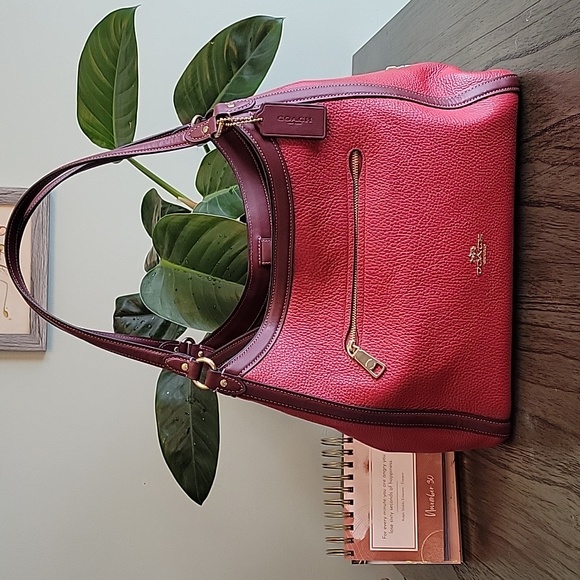 EUC Coach Kristy Red Apple Colorblock - Picture 3 of 16